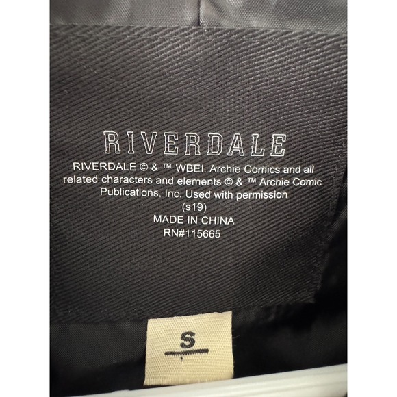 Riverdale Womens Black South Side Serpents Faux Leather Biker Jacket Size Small - Picture 11 of 13